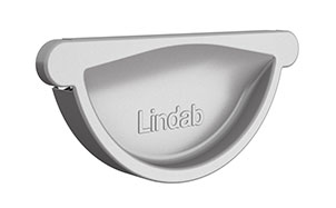 Заглушка желоба универсальная с уплотнением LINDAB RG сталь, графитовый металлик, D 150 мм