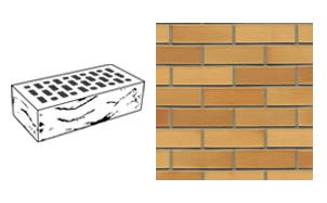Кирпич клинкерный пустотелый Muhr 01 EG Niederlausitzer Gelb Edelglanz рустик, 240*115*71 мм