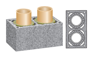 Керамический дымоход SCHIEDEL UNI двухходовой 4 п.м, 36*67 см, D 18-20 см