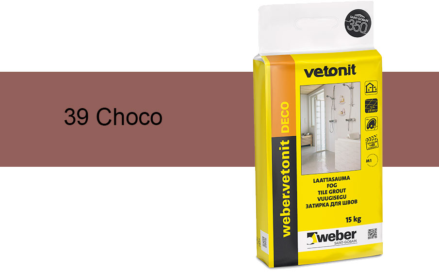 Затирка для швов weber.vetonit Deco 39 Choco, 15 кг