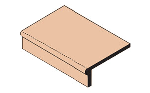Клинкерная балконная плитка флорентинер ABC Granit Rot, 310*115*52 мм