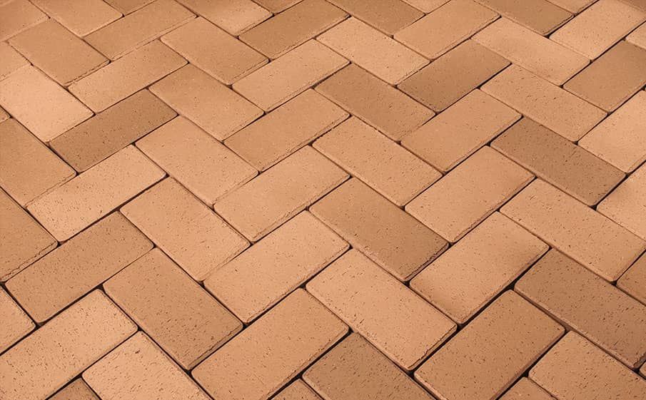 Тротуарная клинкерная брусчатка Penter Husum gelbbunt nuanciert, 200x100x52 мм