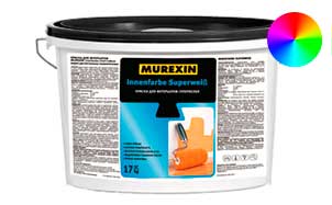 Краска MUREXIN для интерьеров супербелая, 17 кг