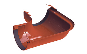Угол желоба внутренний GALECO сталь, коричневый RAL 8017, 135 градусов, D 124 мм