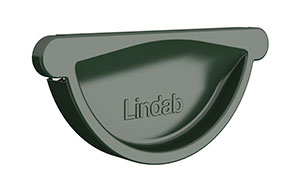 Заглушка желоба универсальная с уплотнением LINDAB RG сталь, зеленая, D 150 мм