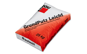 Известково-цементная фасадная штукатурка Baumit GrundPutz Leicht, 25 кг