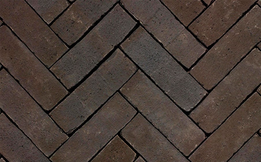 Клинкерная тротуарная брусчатка ручной формовки Penter Nero wasserstrich inkt-zwart, 200х65х85 мм