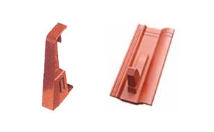 Комплект опоры для крепления снегозадерживающей решетки R BRAAS Таунус красный