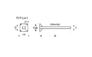 Настенная консоль для удлинения SCHIEDEL ICS 50/ICS 25 тип W1