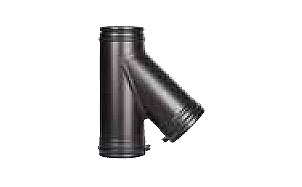Тройник SCHIEDEL PERMETER 25 45 град. черный, D 300/350 мм
