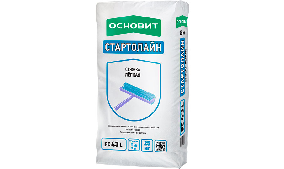 Стяжка ОСНОВИТ СТАРТОЛАЙН FC43 L (ранее серия ИННОЛАЙН Т-43), 25 кг