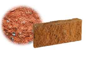 Облицовочный бетонный камень рядовой Меликонполар СКЦ 2Л-17 красный 3%, 360*60*140 мм