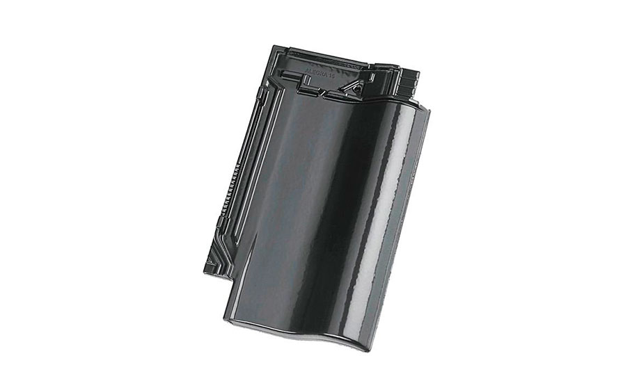Керамическая черепица рядовая Koramic Alegra 15 Deep Black Noble Engobe