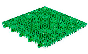 Пластиковое покрытие для детских площадок ERFOLG Home&Garden зеленое, 333*333*16 мм