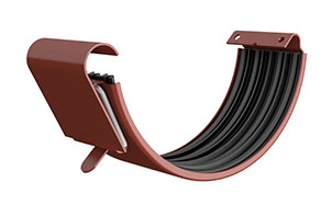 Соединитель желоба с уплотнителем LINDAB RSK сталь, кирпично-красный, D 125 мм