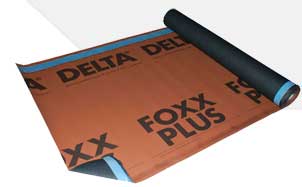 Гидроизоляционная мембрана Delta DELTA-FOXX PLUS с двумя зонами проклейки, 1,5*50 м