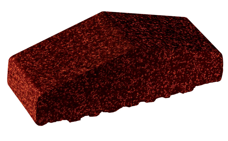 Клинкерный заборный элемент полнотелый KING KLINKER Коричневый глазурованный (02), 180/120*65*58 мм