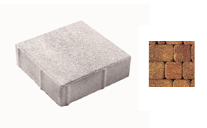 Плитка тротуарная ВЫБОР ЛА-Линия 2К.4, Листопад Осень коричнево-красно-желтый гладкий, 200*200*40 мм