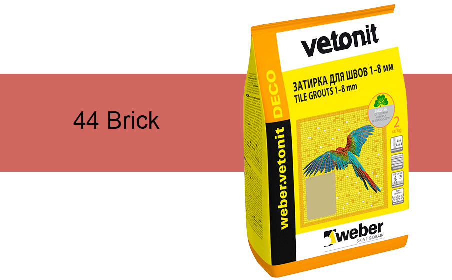 Затирка для швов weber.vetonit Deco 44 Brick, 2 кг