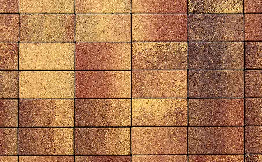 Плитка тротуарная ВЫБОР ЛА-Линия 2П.6,  Листопад Осень коричнево-красно-желтый  гладкий, 200*100*60 мм