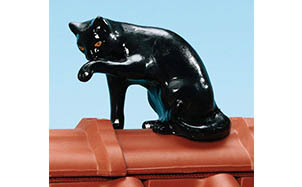 Декоративный элемент BRAAS Кот, черный, 25 см