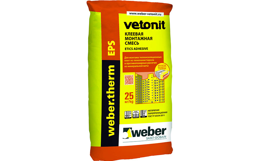 Армировочно-клеевая смесь для теплоизоляции weber.therm EPS, 25 кг