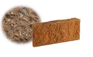 Облицовочный бетонный камень рядовой Меликонполар СКЦ 2Л-17 коричневый 5%, 360*60*140 мм