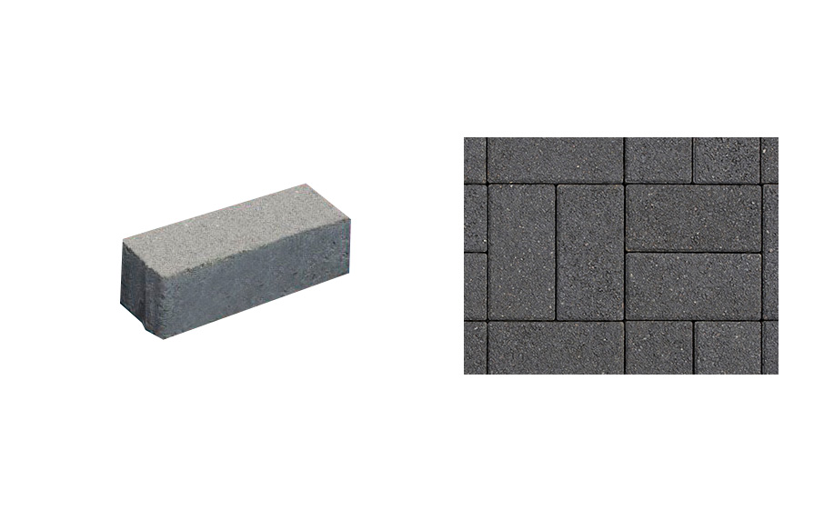 Плитка тротуарная ВЫБОР Паркет 4П.6, Гранит черный 180*60*60 мм