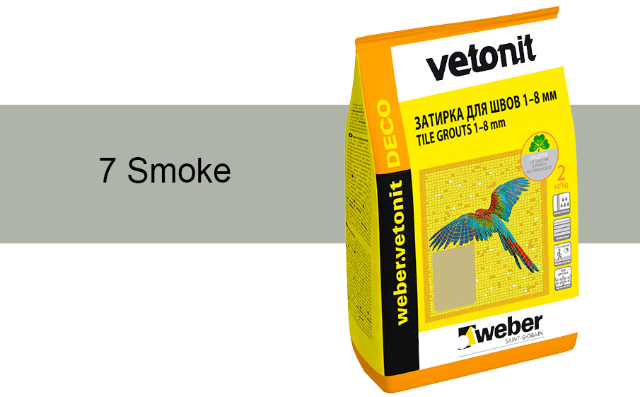 Затирка для швов weber.vetonit Deco 7 Smoke, 2 кг