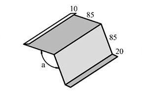 Фартук на излом кровли S11 TEGOLA, черный RAL 9005, развертка 20 см, длина 2 м