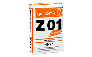 Цементный раствор мелкозернистый quick-mix, Z 01, 40 кг