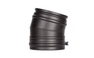 Отвод SCHIEDEL PERMETER 25 15 град. черный, D 250/300 мм