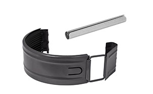 Соединитель желоба в комплекте AQUASYSTEM серый, D 125 мм