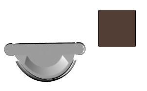 Заглушка желоба CM Vattern темно-коричневый, D 125 мм
