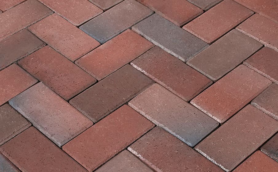 Тротуарная клинкерная брусчатка Penter Rotblaubunt, 200x100x62 мм