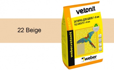 Затирка для швов weber.vetonit Deco 22 Beige, 2 кг
