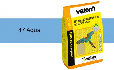Затирка для швов weber.vetonit Deco 47 Aqua, 2 кг