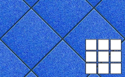 Плитка-мозаика напольная (разделена на 9 частей 96*96*10 мм) для промышленных помещений Stroeher Secuton ТS44 azur, 296*296*10 мм