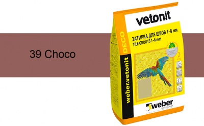 Затирка для швов weber.vetonit Deco 39 Choco, 2 кг