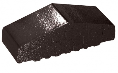 Клинкерный заборный элемент полнотелый KING KLINKER Ониксовый черный (17), 180/120*65*58 мм