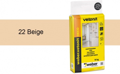 Затирка для швов weber.vetonit Deco 22 Beige, 15 кг