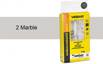 Затирка для швов weber.vetonit Deco 2 Marble, 15 кг