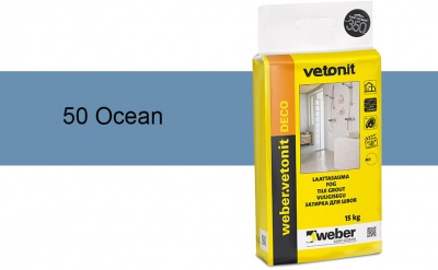 Затирка для швов weber.vetonit Deco 50 Ocean, 15 кг