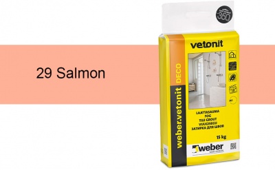 Затирка для швов weber.vetonit Deco 29 Salmon, 15 кг