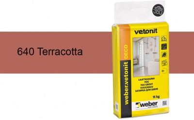 Затирка для швов weber.vetonit Deco 640 Terracotta, 15 кг