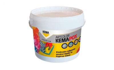 Двухкомпонентный эпоксидный клей и фуга KEMA Kemapox Artcolor A105 (желтый), 2,5 кг