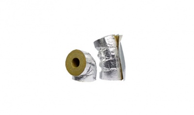 Отвод с покрытием из алюминиевой фольги с нахлестом на продольном разрезе Hvac Bend AluCoat T, 22/25 мм