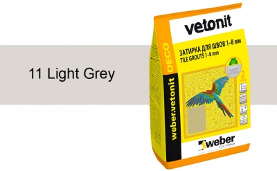 Затирка для швов weber.vetonit Deco 11 Light grey, 2 кг