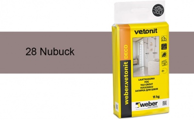 Затирка для швов weber.vetonit Deco 28 Nubuck, 15 кг
