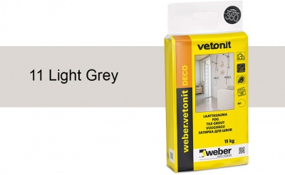 Затирка для швов weber.vetonit Deco 11 Light grey, 15 кг